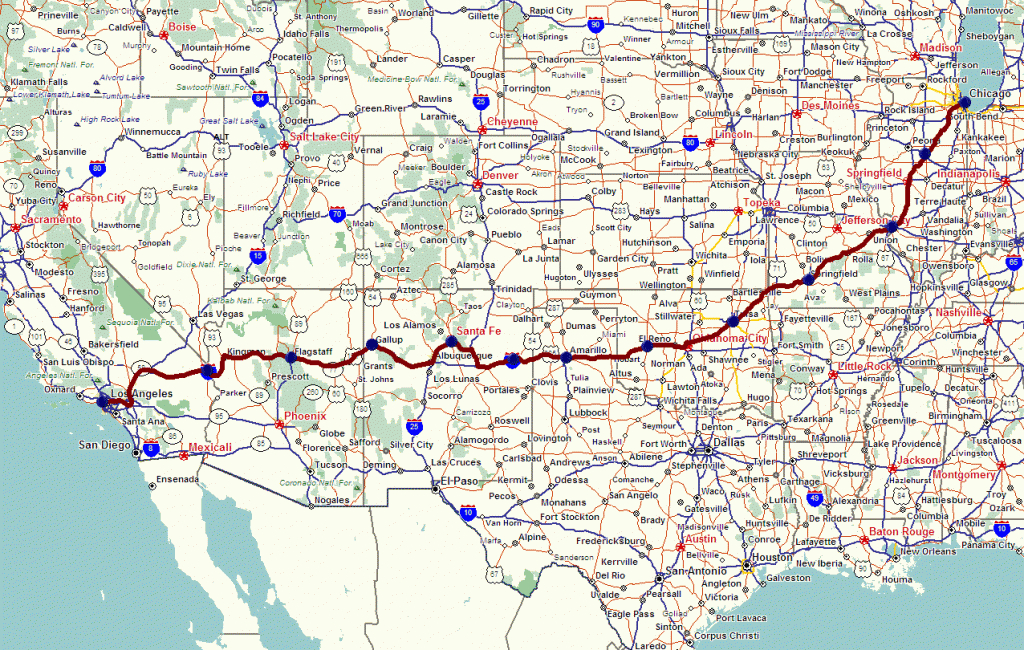 Free Route 66 Maps Pdf | Route 66 Vacation | To Do List In 2019 - Free Printable Direction Maps