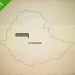Free Vector Map Of Ethiopia Outline | One Stop Map   Printable Map Of Ethiopia