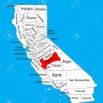Fresno County (California, United States Of America) Vector Map   Fresno California Map