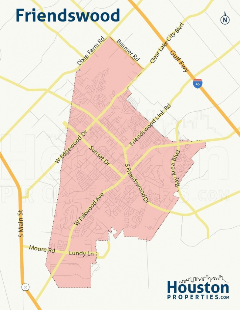 Friendswood Tx Neighborhood Map | Great Maps Of Houston | Houston - Clear Lake Texas Map