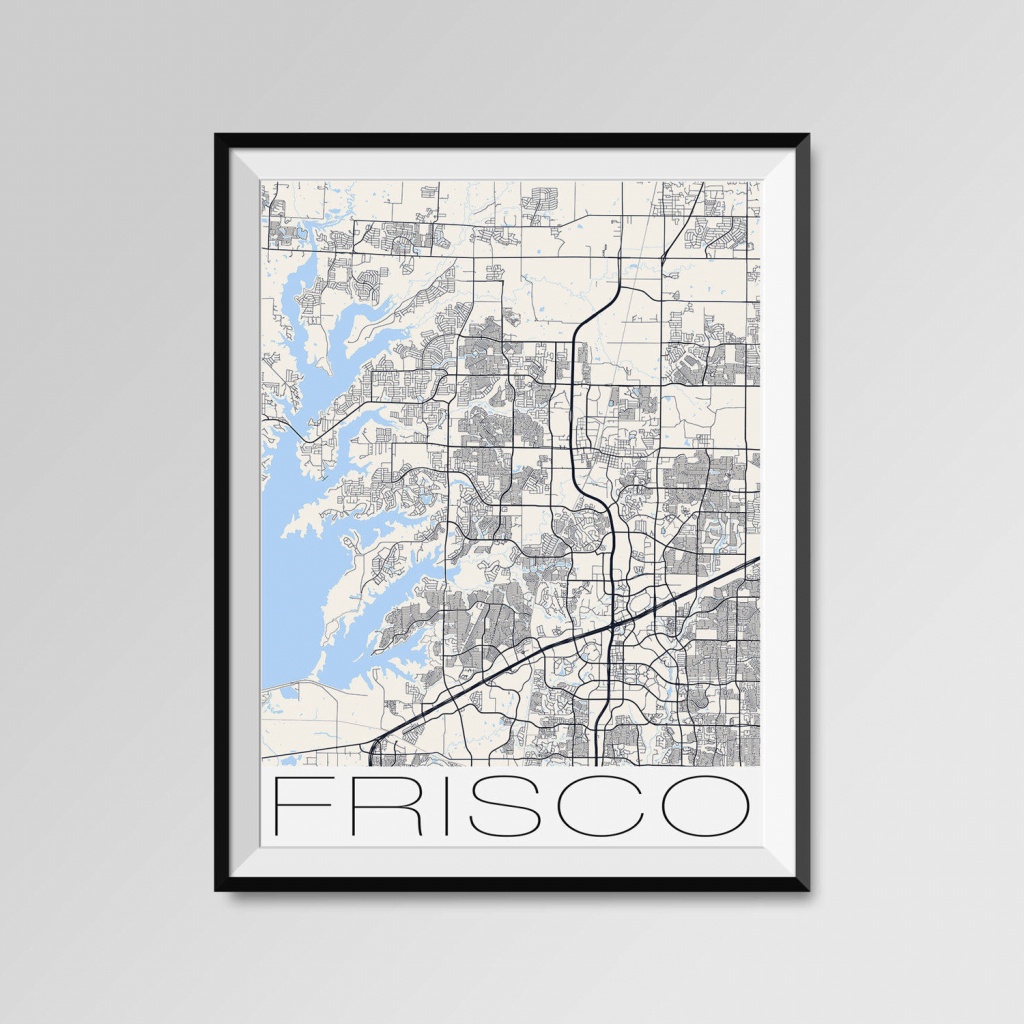 Frisco Texas Map Frisco City Map Print Frisco Map Poster | Etsy - Texas Map Poster