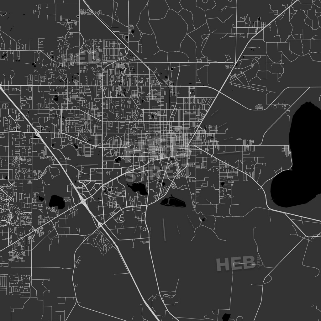 Gainesville, Florida - Area Map - Dark | Hebstreits Sketches - Map Of Gainesville Florida And Surrounding Cities