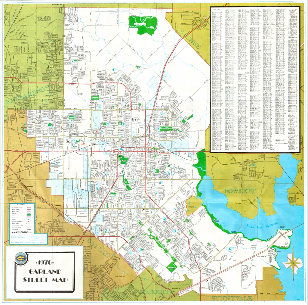 Garland Landmark Society - City Map, Garland Texas 1976 - Garland Texas Map