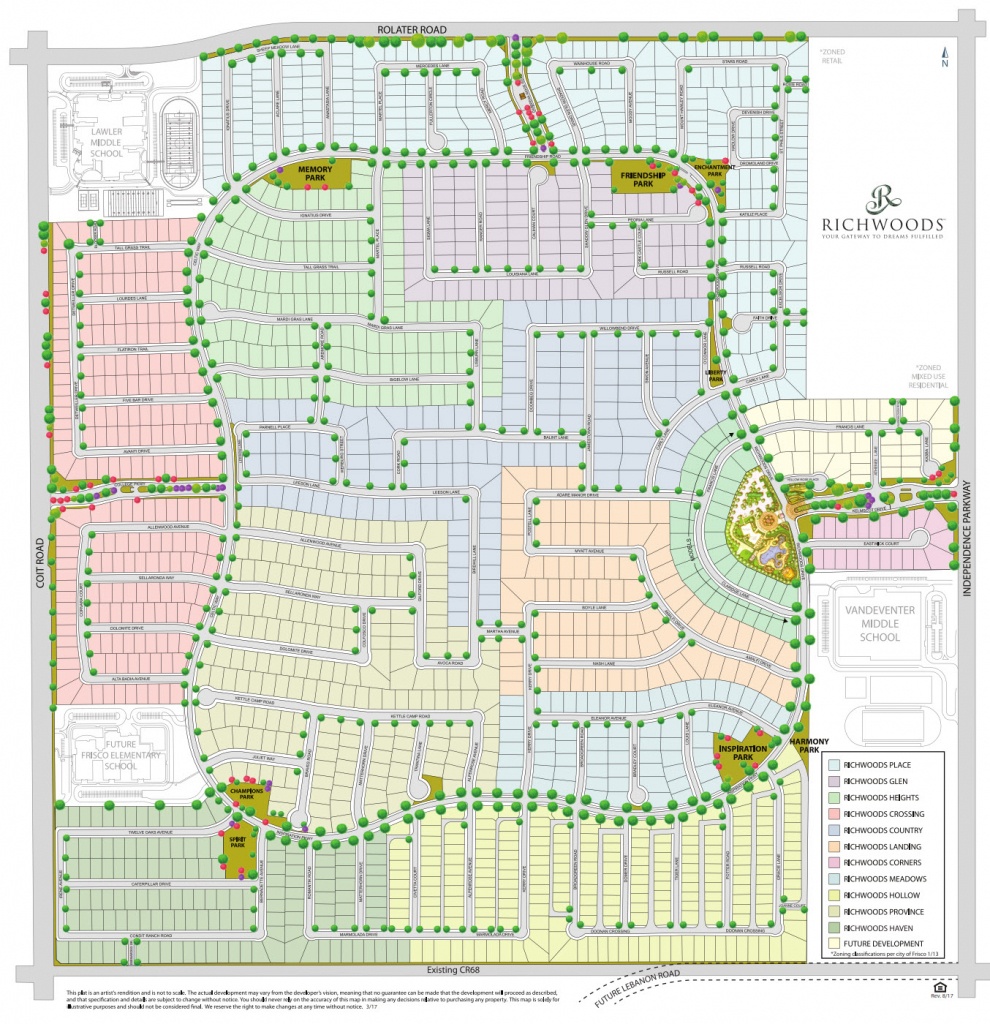 Gated Home Communities In Frisco Tx | Richwoods | Community Map - Frisco Texas Map