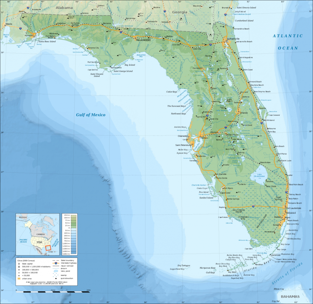 Geography Of Florida - Wikipedia - Florida Atlantic Coast Map