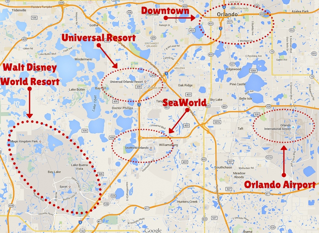 Getting Around The Orlando Theme Parks - The Trusted Traveller - Map Of Amusement Parks In Florida