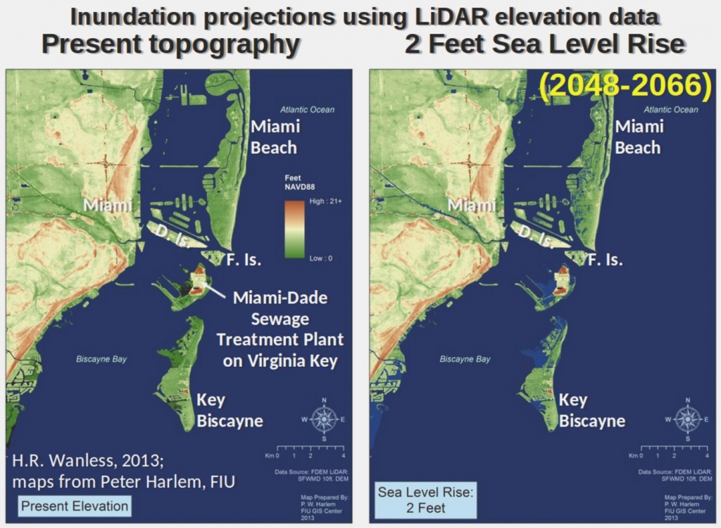 Global Warming Threat: Florida Could Be Overwhelmedsudden Sea Rise - Florida Global Warming Map