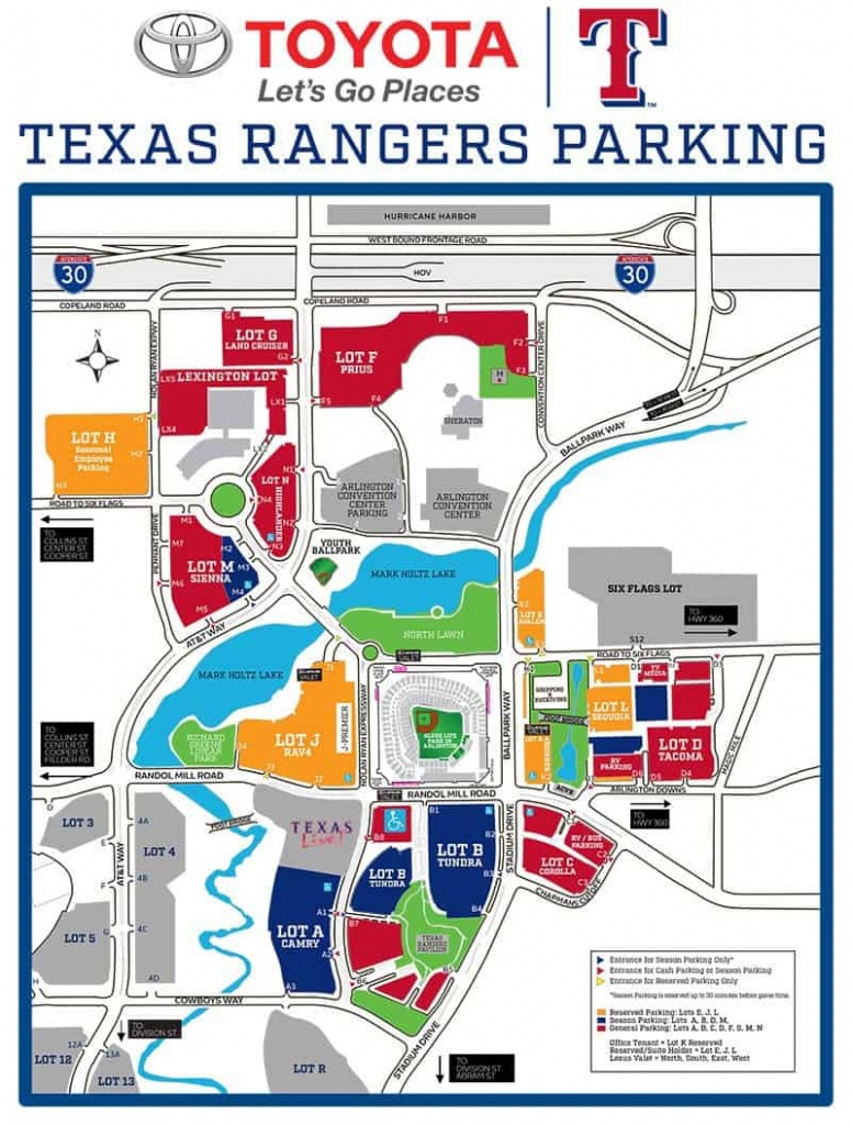Globe Life Park In Arlington – Where To Park, Eat, And Get Cheap Tickets - Texas Rangers Map
