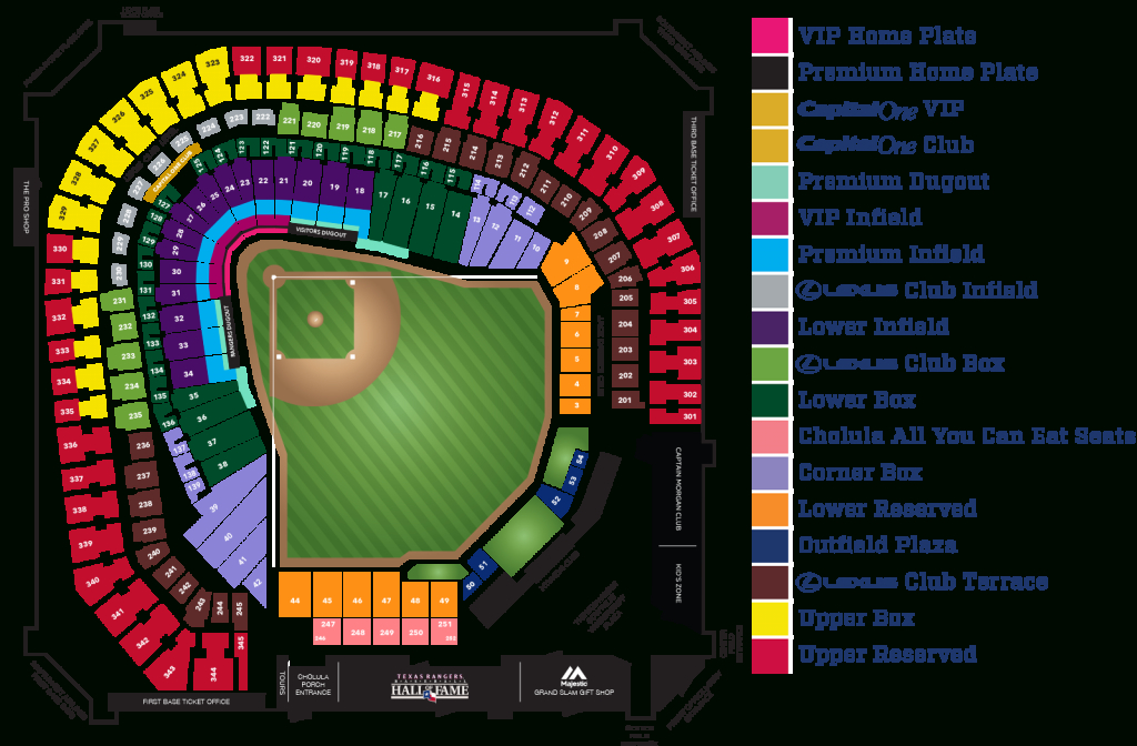 Globe Life Park Seating Map ~ Afp Cv - Texas Rangers Stadium Seating Map