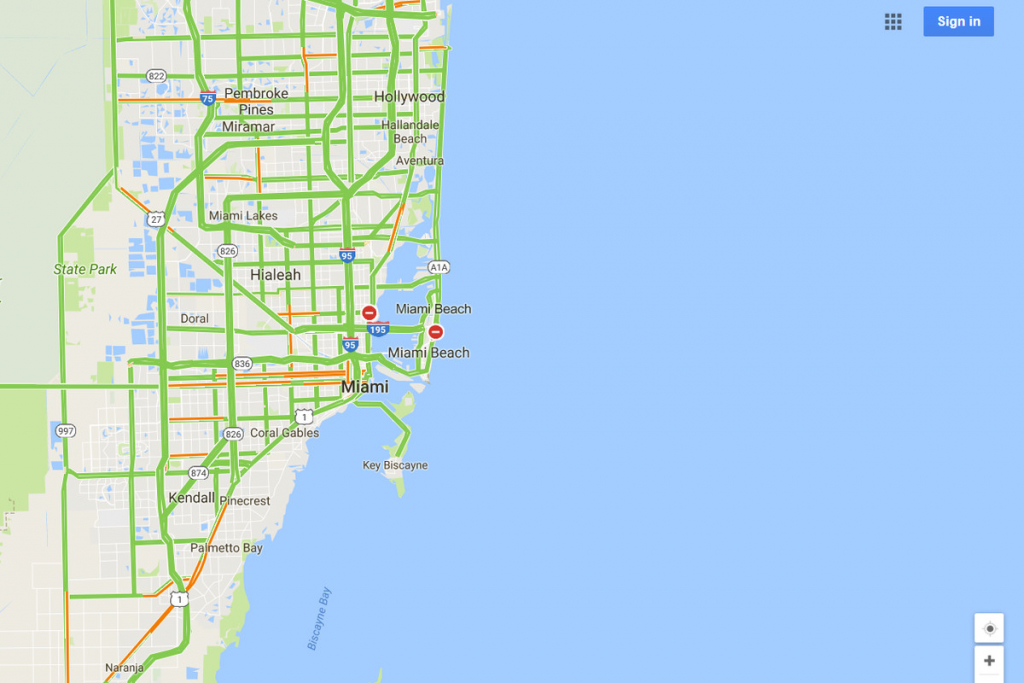 Google Maps Will Mark Closed Roads Live As Hurricane Irma Hits - Miami Florida Google Maps