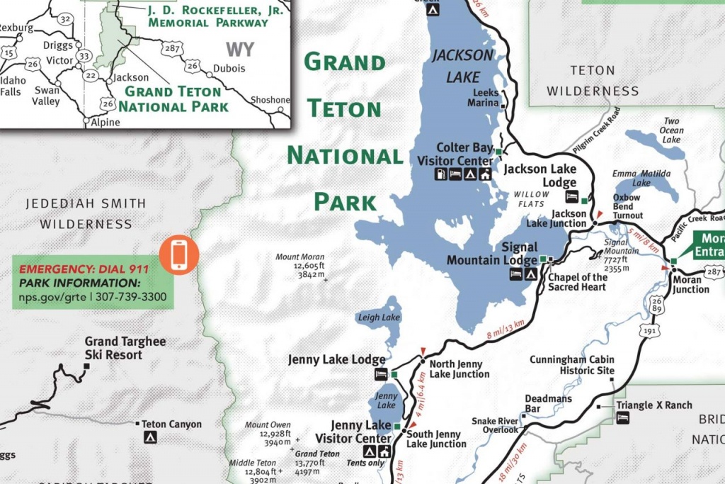 Grand Teton &amp;amp; Yellowstone National Park Map - Jackson Hole Traveler - Printable Map Of Yellowstone National Park