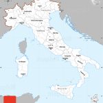 Gray Simple Map Of Italy, Single Color Outside   Printable Map Of Italy To Color