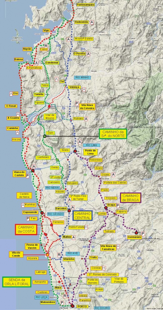 Great Camino Portugues Resource! Downloadable Maps And Info | El - Printable Map Of Camino De Santiago