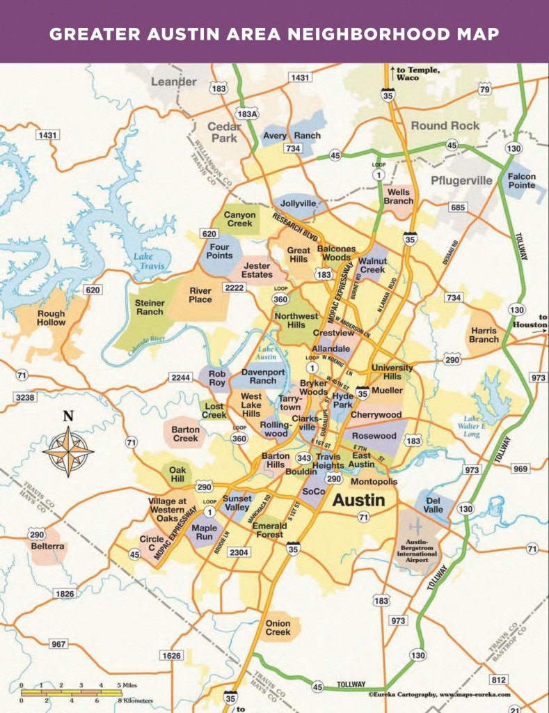 Greater Austin Area Neighborhood Map | More Maps In 2019 | Austin - Lakeway Texas Map