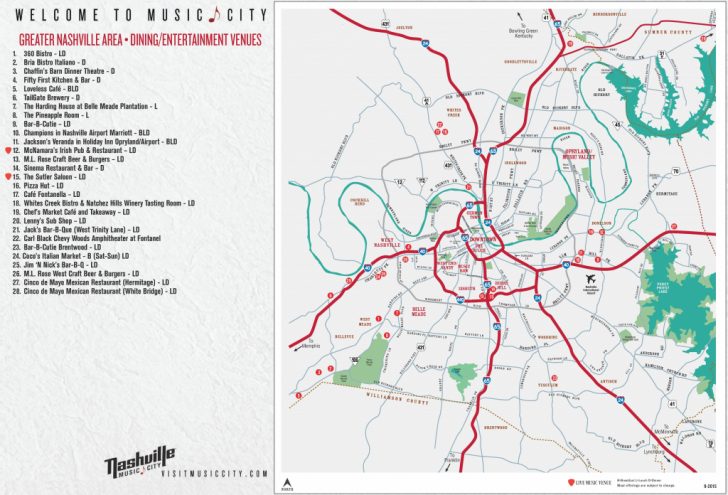 Printable Map Of Nashville