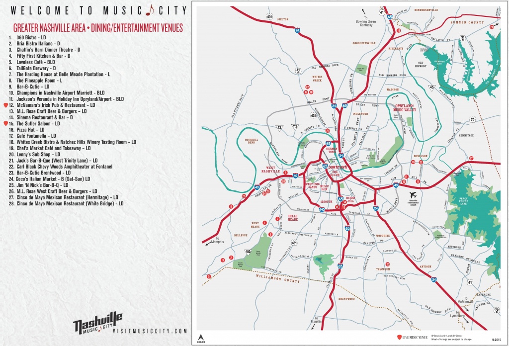 Greater Nashville Map - Printable Map Of Nashville Tn