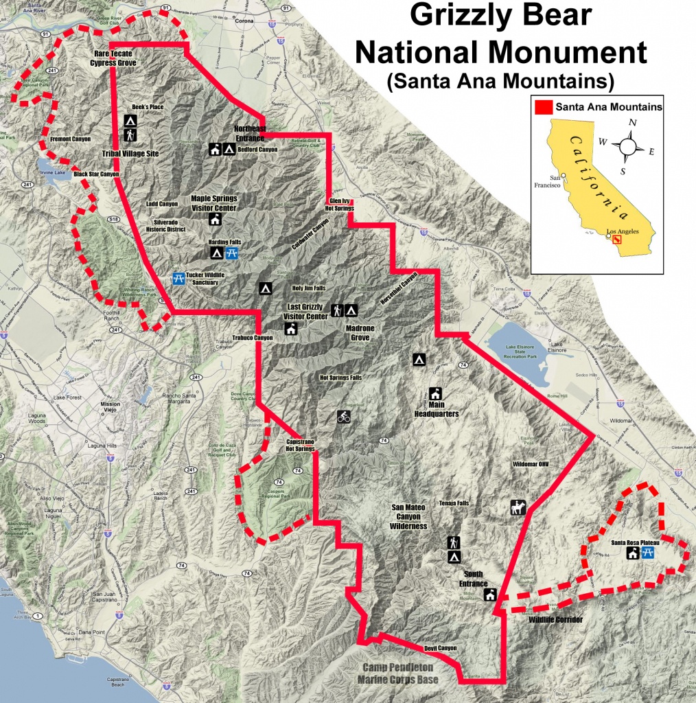 Grizzly Bear National Monument Vision - Bears In California Map