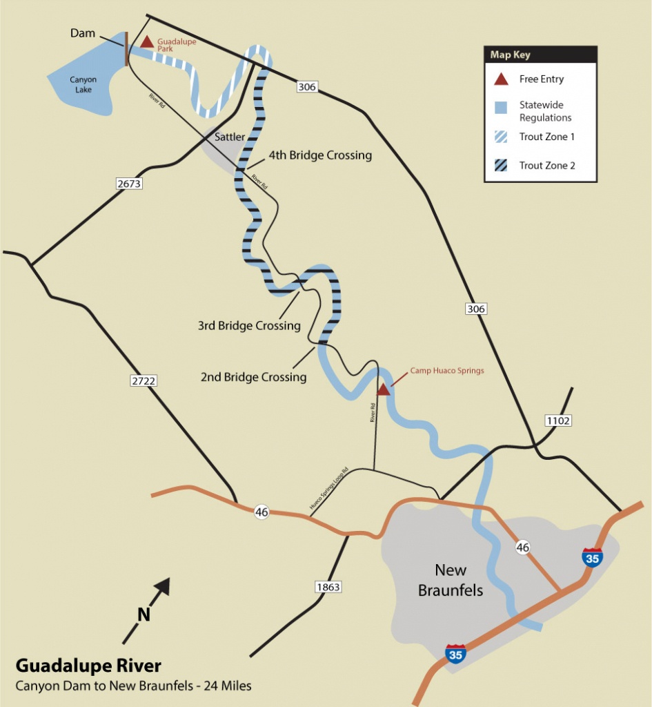 Guadalupe River Trout Fishing - Texas Fishing Hot Spots Maps