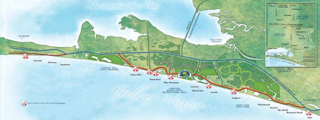 Guide To South Walton Florida Beaches | 30A Beaches Map - Sea Crest Florida Map