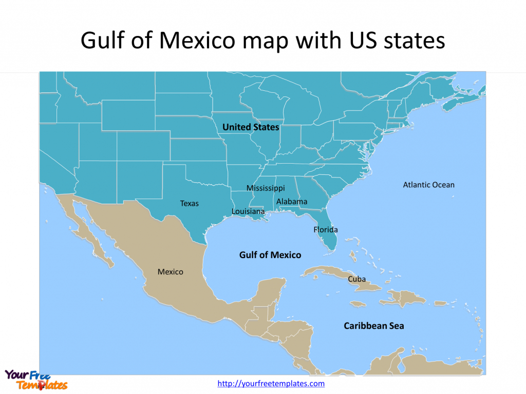 Gulf Of Mexico Map Powerpoint Templates - Free Powerpoint Templates - Map Of Southwest Florida Gulf Coast