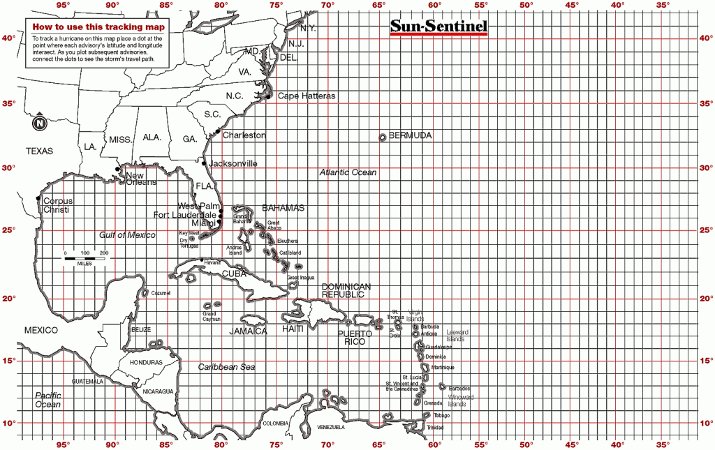 H1&amp;gt;Hurricane Season &amp;#039;99&amp;lt;/h1&amp;gt; - Printable Hurricane Tracking Map