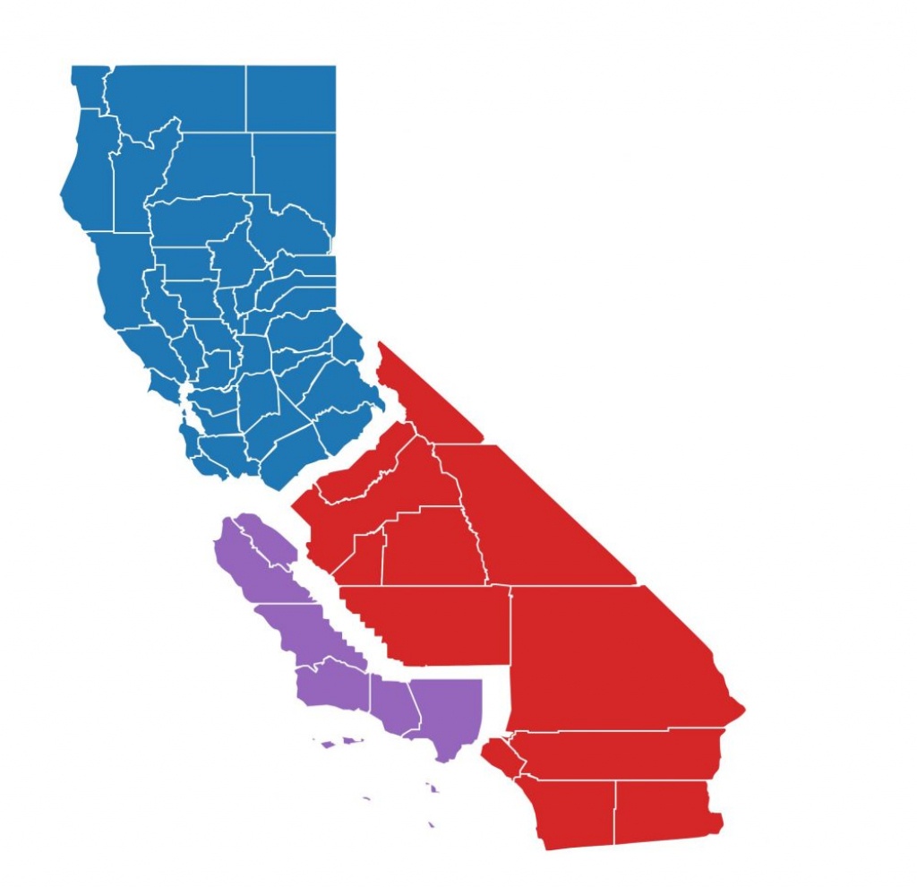 Had California Been 3 States In June&amp;#039;s Primary, Here&amp;#039;s Who Would - New California Map 3 States