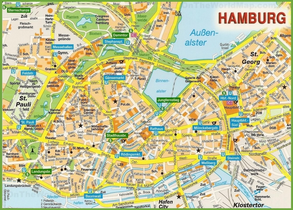 Hamburg City Centre Map - Printable Map Of Hamburg