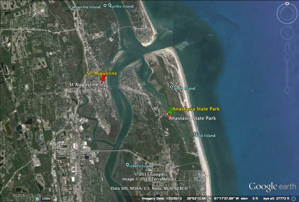 Happy 500Th Birthday Florida! | Homeless And Loving It! - Google Maps St Augustine Florida