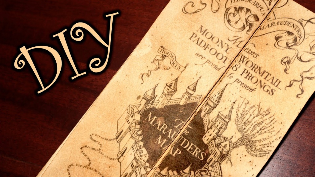 Harry Potter Marauder&amp;#039;s Map - Diy - Youtube - Harry Potter Map Marauders Free Printable