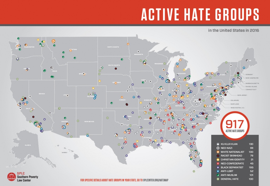 Hate Groups Increase For Second Consecutive Year As Trump - Map Of Hate Groups In Texas