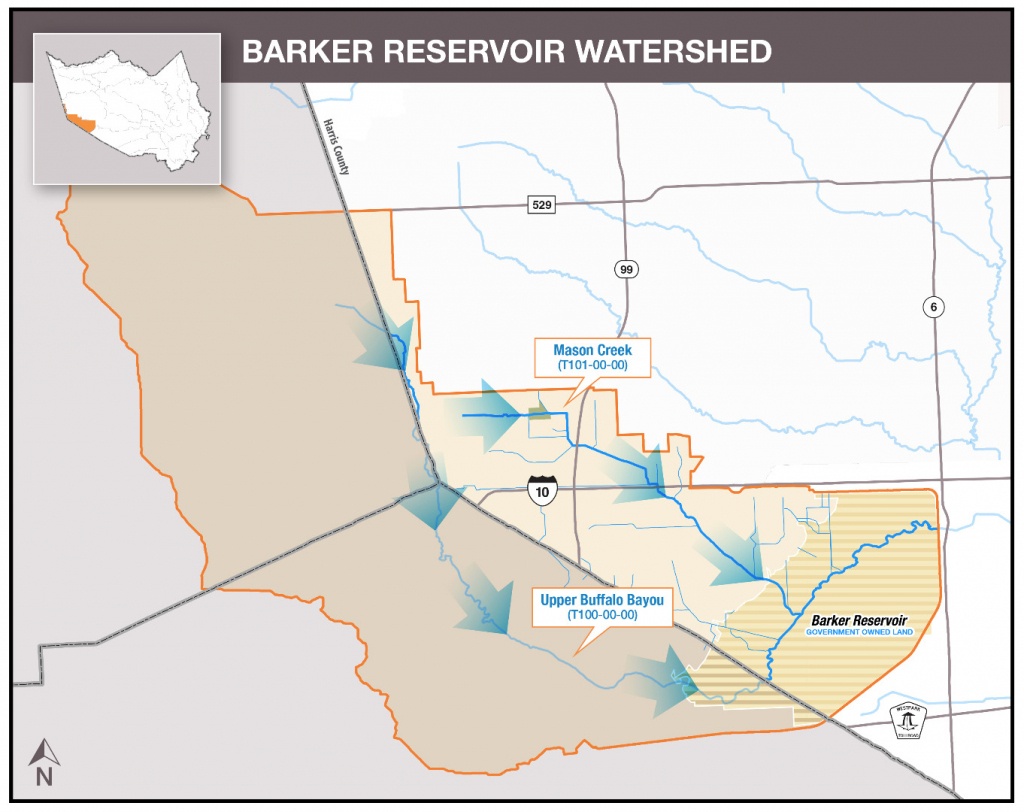 Hcfcd - Barker Reservoir - Barker Texas Map