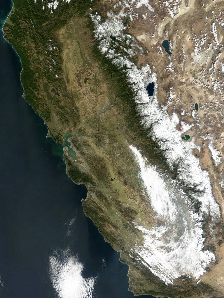 Heavy Snowfall In California Sierras - California Snow Map