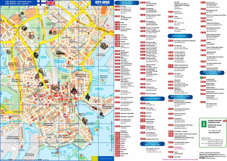 Helsinki City Map Printable