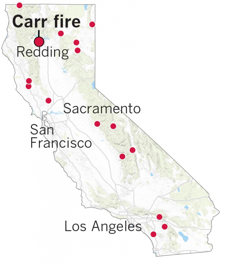 Here&amp;#039;s Where The Carr Fire Destroyed Homes In Northern California - California Fires Map