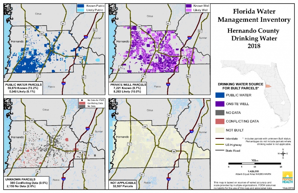 Hernando Florida Water Management Inventory Summary | Florida - Hernando Florida Map
