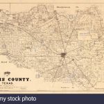 Historical Map Of Houston And Harris County Texas Showing Original   Texas Property Map