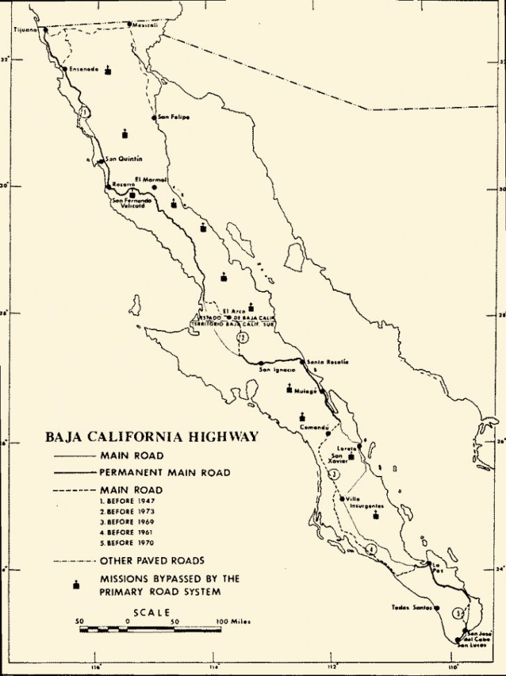 Baja California Road Map