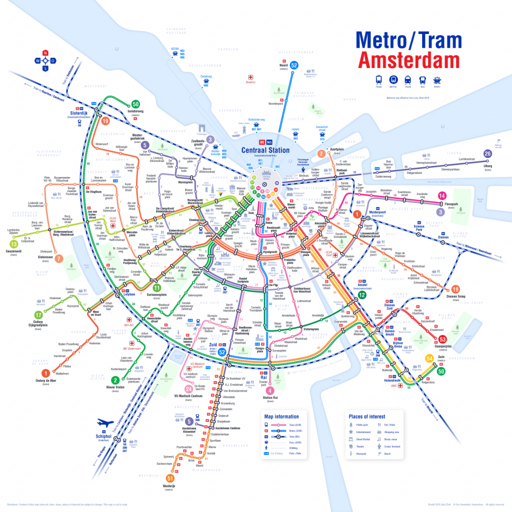 Amsterdam Maps - Top Tourist Attractions - Free, Printable City ...