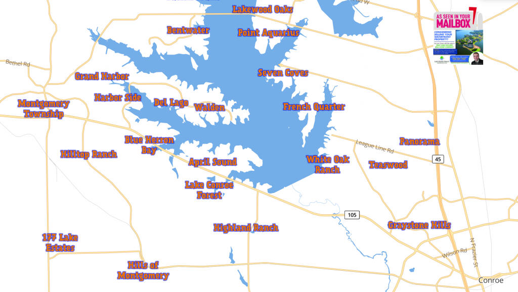 Home - Lake Conroe Homes - Map Of Lake Conroe Texas