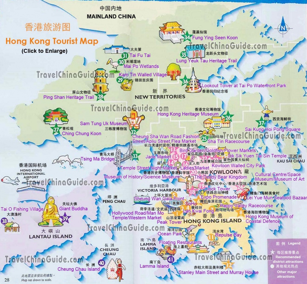 Hong Kong Maps: Tourist Attractions, Streets, Subway - Hong Kong Tourist Map Printable