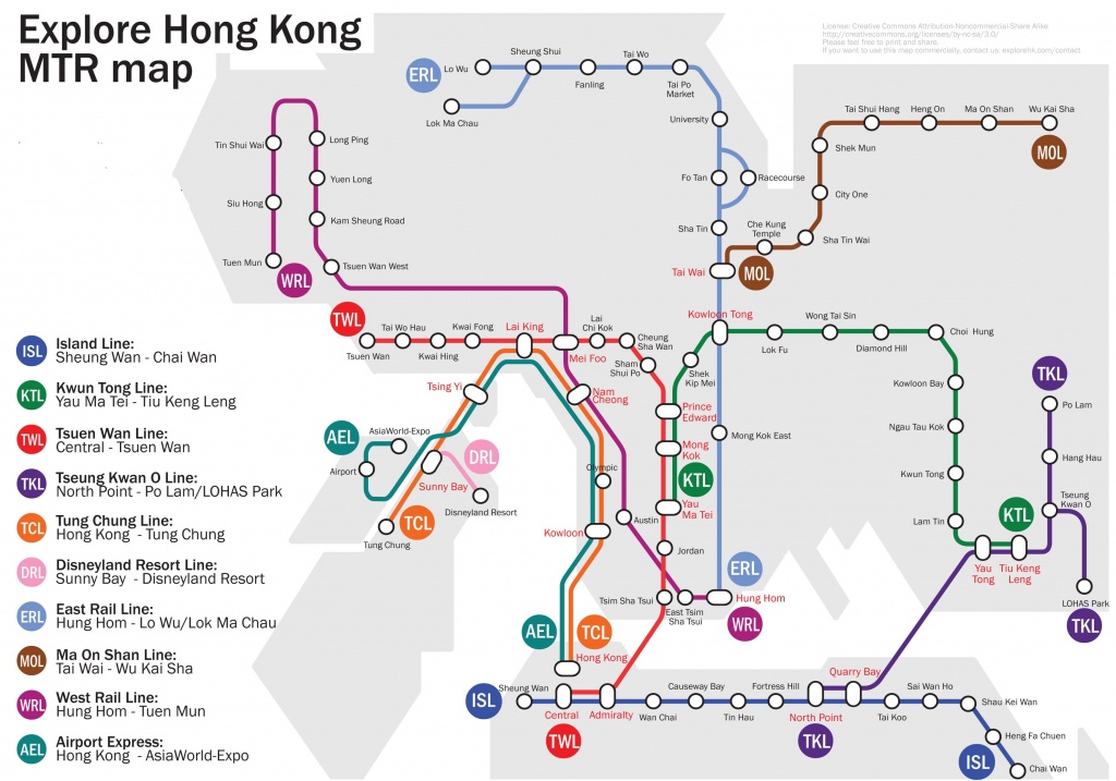 Hong Kong Mtr Map 2012-2013 | Printable Hk &amp;amp; Kowloon Subway And - Hong Kong Tourist Map Printable
