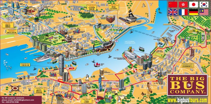 Hong Kong Tourist Map Printable