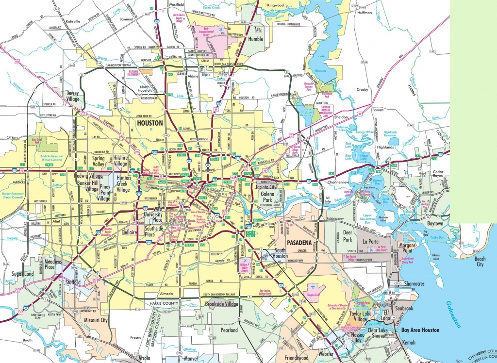 Houston Area Road Map - Road Map Of Houston Texas