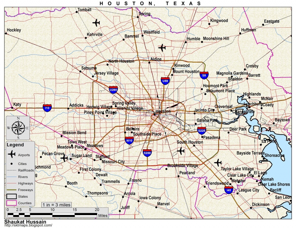 Houston-Houston-Texas-Map - Houston Texas Map Airports