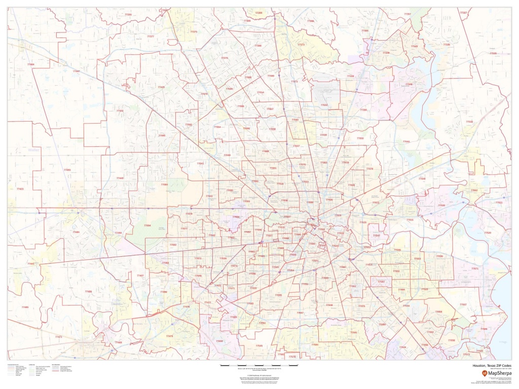 Houston Zip Code Map, Texas - Texas Zip Code Map