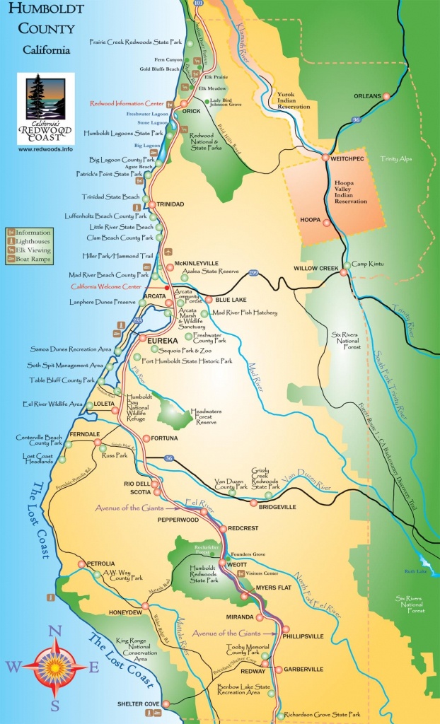 Humboldt County California Map - Humboldt County Ca • Mappery - Trinidad California Map