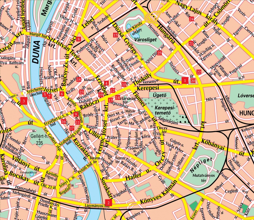 Hungary Attractions | Budapest Street Map See Map Details From - Budapest Street Map Printable