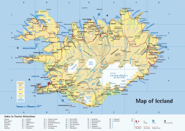 Printable Road Map Of Iceland