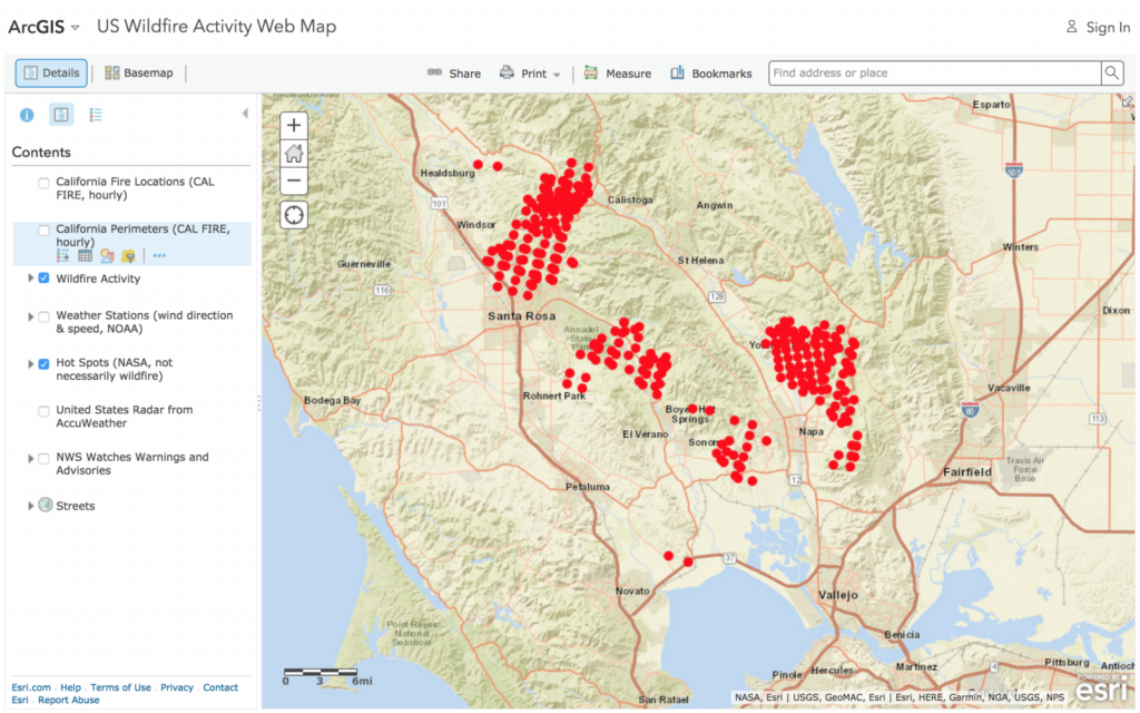 In Search Of Fire Maps – Greeninfo Network - Interactive Map Of California Fires