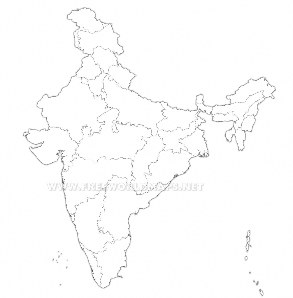 India Political Map - India Political Map Outline Printable